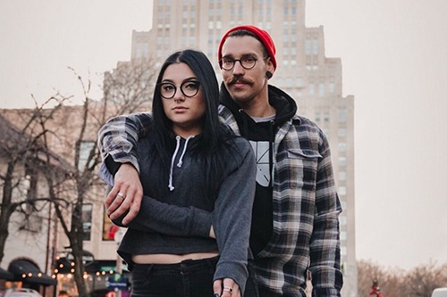 Couple Wearing Glasses