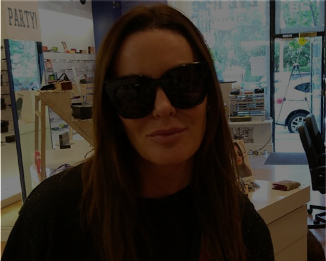 Woman wearing black sunglasses